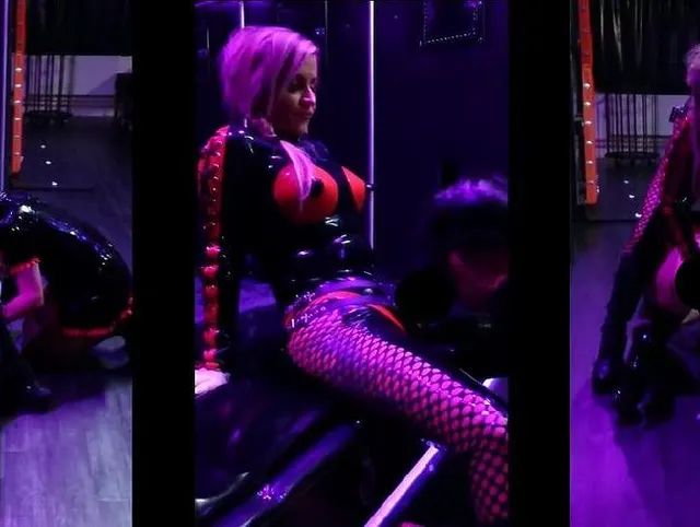 Latex Herrin, Sklaven,TV, Blowjob und Fisting,